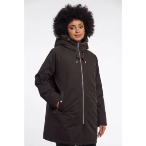 Rino & Pelle Vest: Lindy, Bruin met leopard bont ( RINO.110 )