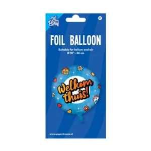 Folieballon - Welkom thuis - Cartoon - 46cm