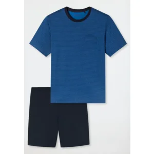 Schiesser - Comfort Essentials – Pyjama – 181155 – Blauw