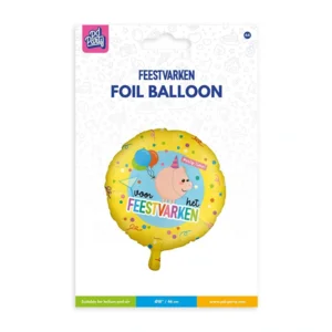 Folieballon - Voor het feestvarken - 46cm - Zonder vulling