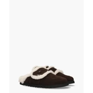 Nubikk Teddy Furry Donkerbruin Damesslippers
