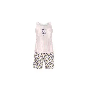Ringella dames pyjama: Top + short, gestreept ( RIN.608 )