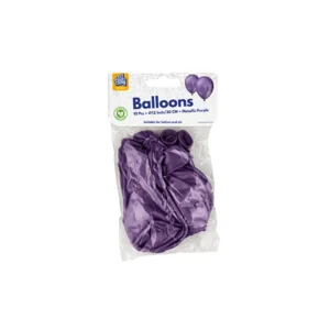 Ballonnen - Metallic paars - 30cm - 10st.