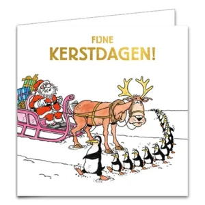 Kaarten - Kerst - Jan van Haasteren - Pinguïns & schoorsteen - 10st.