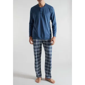 Ceceba Heren Pyjama: Blauw, karree broek ( cec.75 )