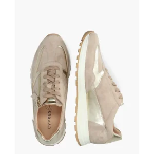 Cypres Ziani Beige/Goud Damessneakers