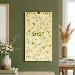 Kalender - Witte bloemen - 2027 - 04-KAL.MA.2710-1