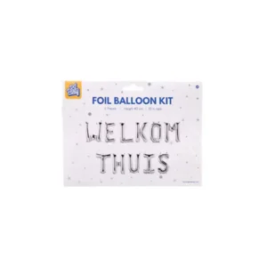 Slinger - Welkom thuis - Folieballonnen - Zilver - 1,9m