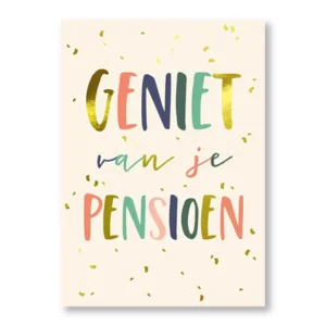 Kaart - Geniet van je pensioen - ME - LGE.0020 - 16x22cm