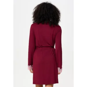 Lingadore Port Desire Nights kimono in bordeaux