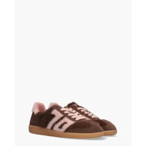Back 70 Mohair Bruin/Roze Damessneakers