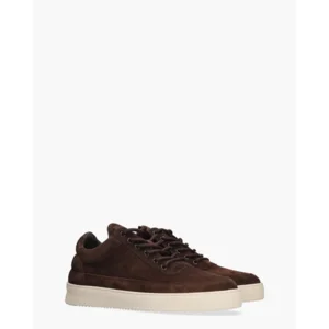 Filling Pieces Low Top Suede Donkerbruin Herensneakers