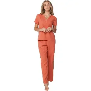 Pastunette Dames Home Wear / Pyjama: Oranje, Tetra kwaliteit ( PAS.172 )