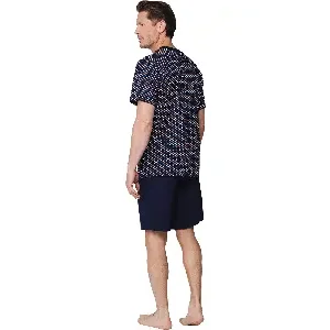 Pastunette Heren Pyjama: Blauw, korte mouw / short ( PAS.168 )