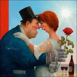 Kaartenmapje - 2 x 4 designs - Marius van Dokkum - True love - 12x12cm