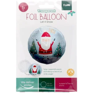 Folieballon - Let it snow - Kerst - 45cm - Zonder vulling