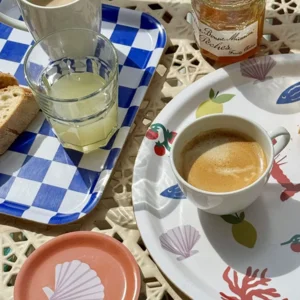 Serveerblad Dienblad Rond - Seaside diam 31 cm | BLU KAT