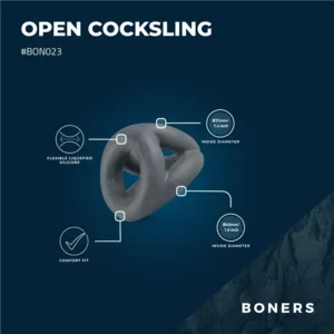 Boners Open Cock Sling - Drievoudige Cockring