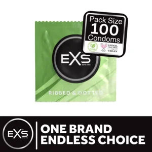 EXS Ribbed & Dotted Condooms 100 Stuks