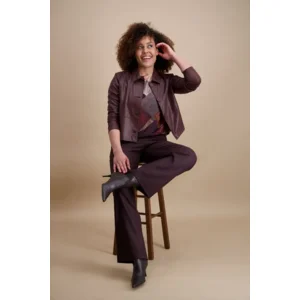 Signe Nature Vest: Suede, Bordeau ( Signe.1421 )