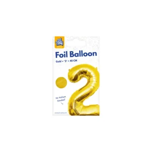 Folieballon - 2 jaar - Goud - 40cm - Niet geschikt voor helium