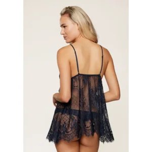 Lingadore Midnight négligé in petrol blauw