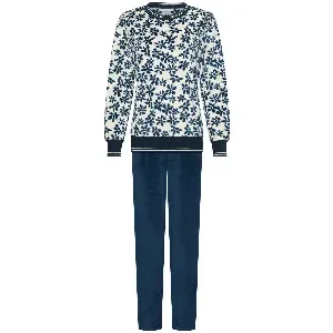 Pastunette Pyjama Dames: Blauw, Gebloemd, Fleece ( 100021 )