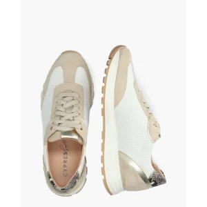 Cypres Ziba Wit/Beige Damessneakers