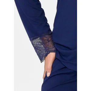 Lingadore Midnight Dreams damespyjama in donkerblauw