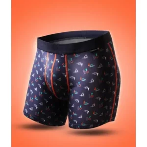 Loïc Henri Boxershort: blauw met motief ( zeilbootjes ), met ondersteuning aan de intieme zone ( HEN.3 )