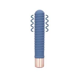 Loveline Ribbed Mini Vibrator Blue Horizon 14 cm