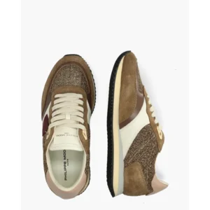 Philippe Model Blville Khaki/Goud Damessneakers