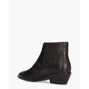 Toral Sonia Metal Donkerbruin Dames Enkelboots