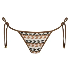 Sarda Biles traingel bikini in bruin, ivoor en zwart