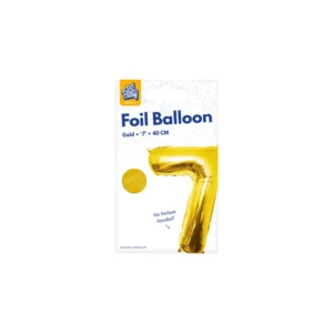 Folieballon - 7 jaar - Goud - 40cm - Niet geschikt voor helium