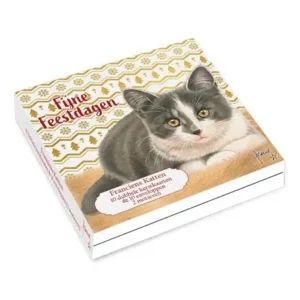 Kaarten - Kerst - Franciens katten -  Kittens met goudpatroon - 10st.