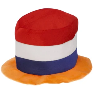 Hoge hoed - Oranje, rood, wit, blauw