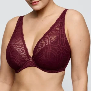 Prima Donna Salerno voorgevormde plunge bh in bordeaux