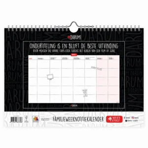 Kalender - Darum! - 5 personen - 2027 - 21x30cm