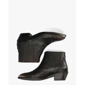 Toral Sonia Metal Donkerbruin Dames Enkelboots