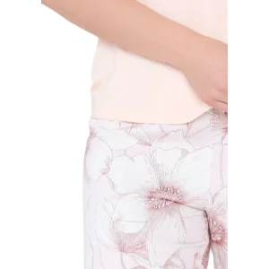 Lingadore Summer Flowers damespyjama  in abrikoos