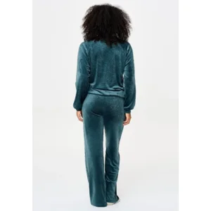Lingadore Velvet Mood homewear in donkergroen