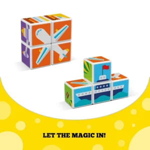 Geomag - Magicube - Magnetische blokken - Transport en kaarten - 7dlg.