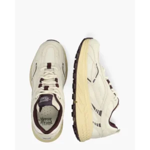 Mercer Amsterdam The Re-Run Beige/Aubergine Herensneakers
