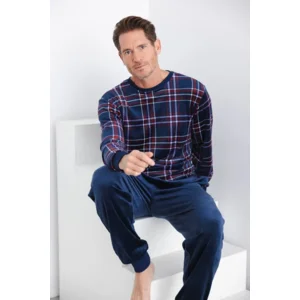 Pastunette heren pyjama: Fleece, Blauw ( 100027 )