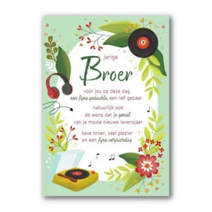 Kaart - Jarige broer - Lifetime of love - 01-LV.GBE.0014
