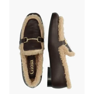 Gioia Loki Bruin/Beige Damesloafers