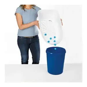 TRIXIE BERTO KATTENBAK OPEN MET SCHEIDINGSSYTEEM GRIJS/PASTELBLAUW/GRANIET 59X39X22 CM