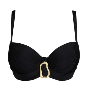 Prima Donna Swim Bikini top: Uvita, Zwart, Balconet model, europese maten ( Strapless mogelijk ( PDO.550 )