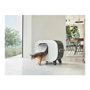 SAVIC KATTENBAK MIRA DELUXE ANTRACIET / WIT 55,5X44X49,5 CM